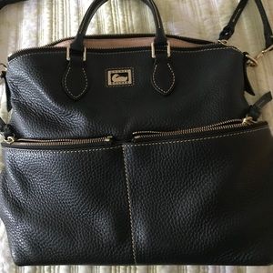 Dooney and Bourke  black pebble leather hand bag